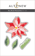 Stamp & Die & Stencil Bundle Dry Brush Poinsettia