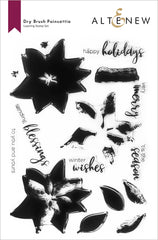 Stamp & Die & Stencil Bundle Dry Brush Poinsettia