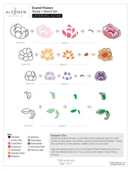 Stamp & Die & Stencil Bundle Enamel Flowers