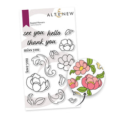 Stamp & Die & Stencil Bundle Enamel Flowers