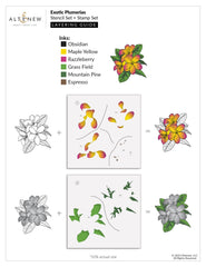 Stamp & Die & Stencil Bundle Exotic Plumerias