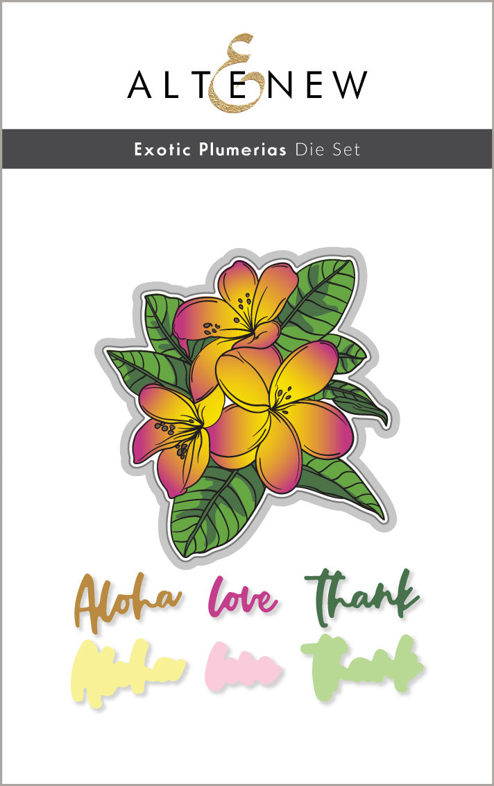 Stamp & Die & Stencil Bundle Exotic Plumerias