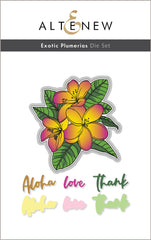 Stamp & Die & Stencil Bundle Exotic Plumerias