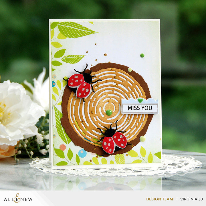 Stamp & Die & Stencil Bundle Exotic Plumerias