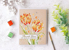 Stamp & Die & Stencil Bundle Exotic Tulips