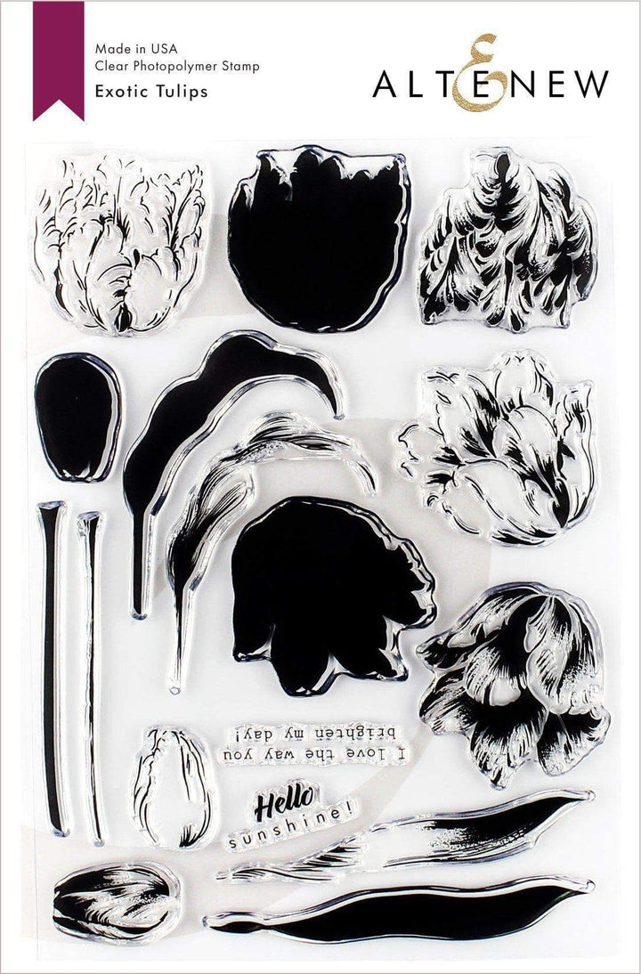 Stamp & Die & Stencil Bundle Exotic Tulips