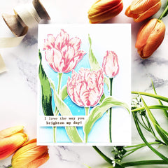 Stamp & Die & Stencil Bundle Exotic Tulips