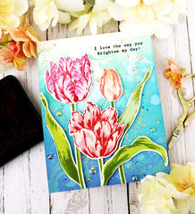 Stamp & Die & Stencil Bundle Exotic Tulips