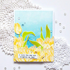 Stamp & Die & Stencil Bundle Exotic Tulips