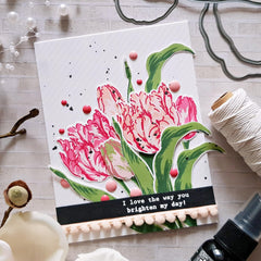Stamp & Die & Stencil Bundle Exotic Tulips