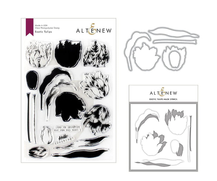 Stamp & Die & Stencil Bundle Exotic Tulips