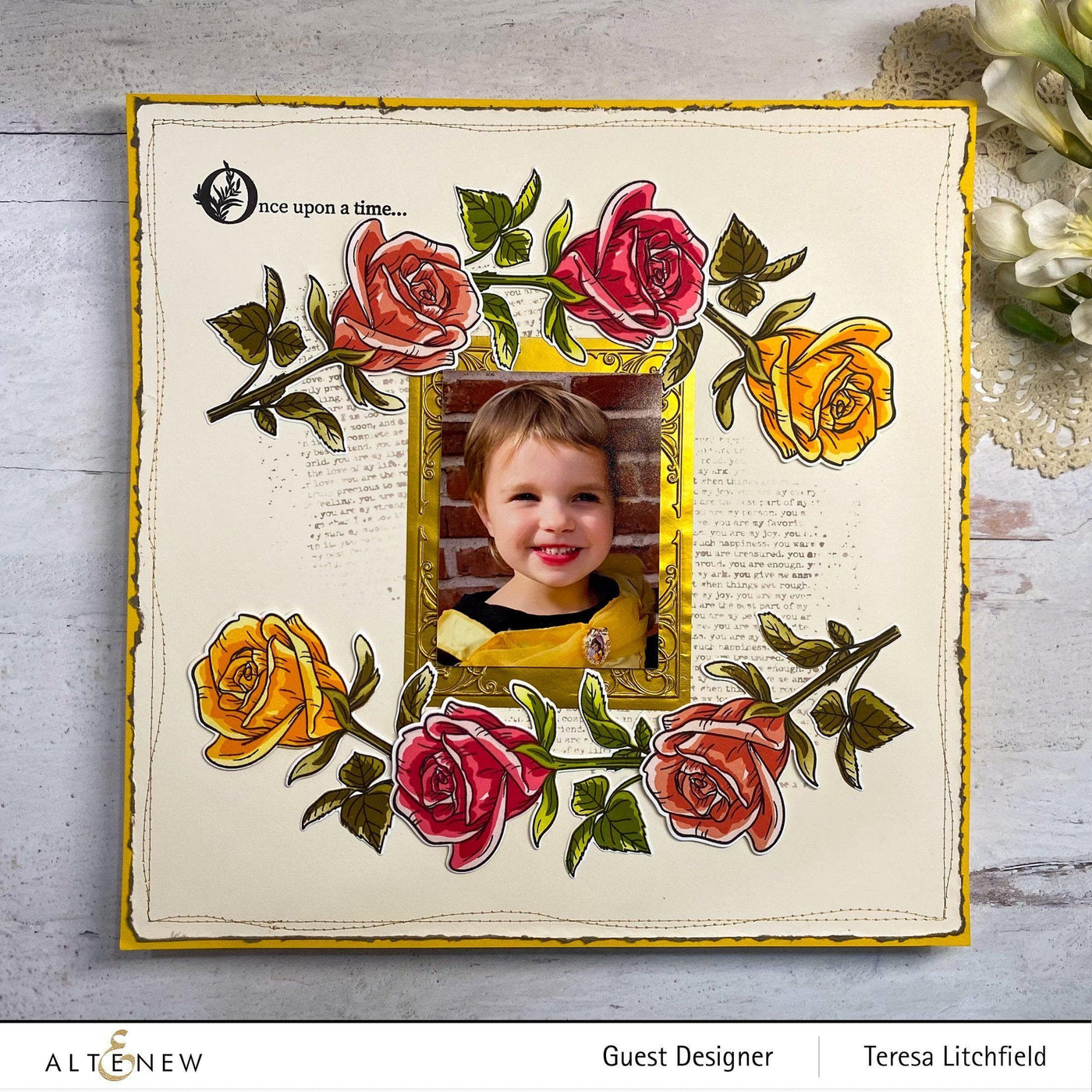 Stamp & Die & Stencil Bundle Fairy Tale Rose