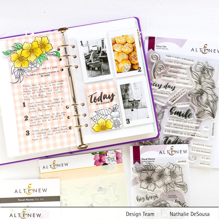 Stamp & Die & Stencil Bundle Floral Henna