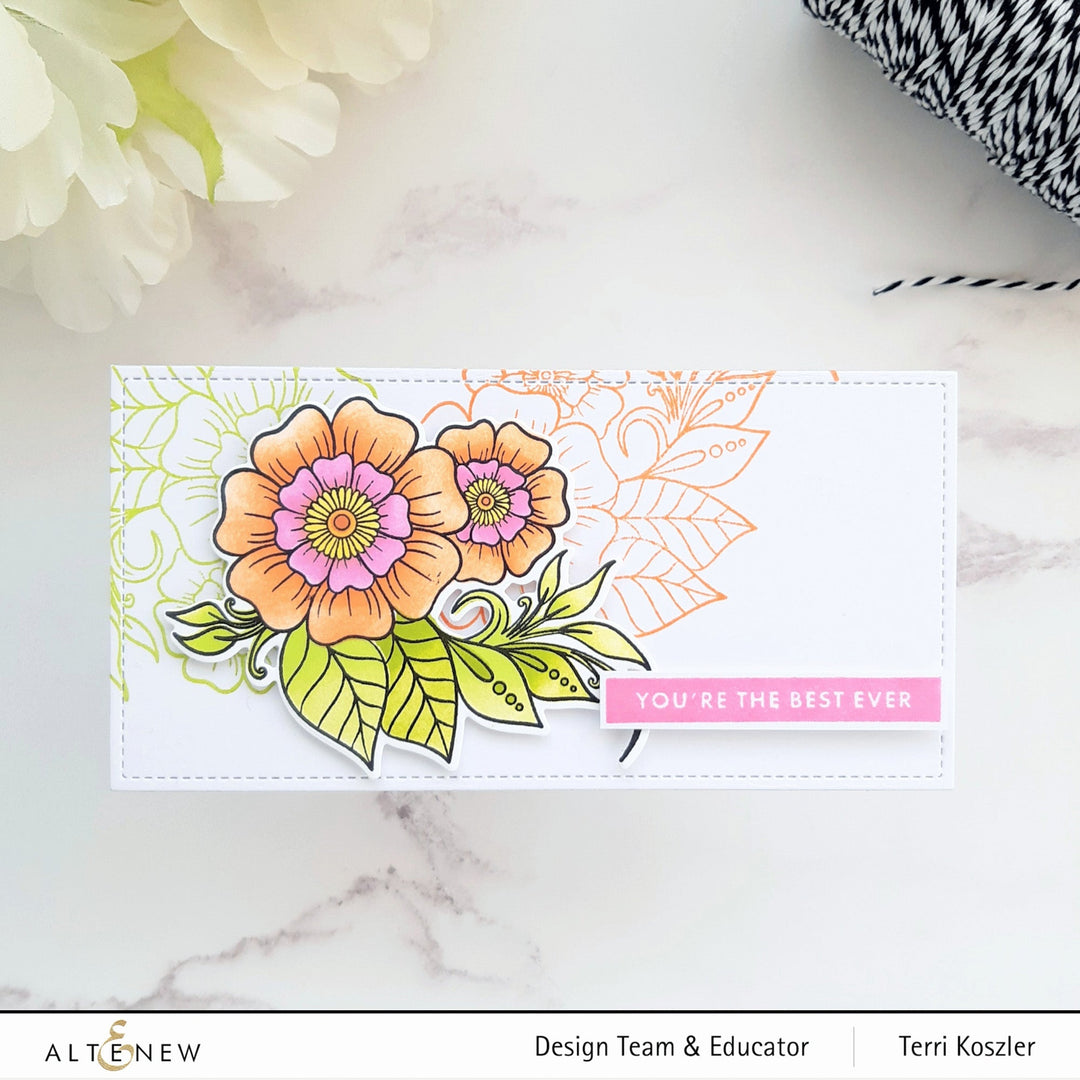 Stamp & Die & Stencil Bundle Floral Henna