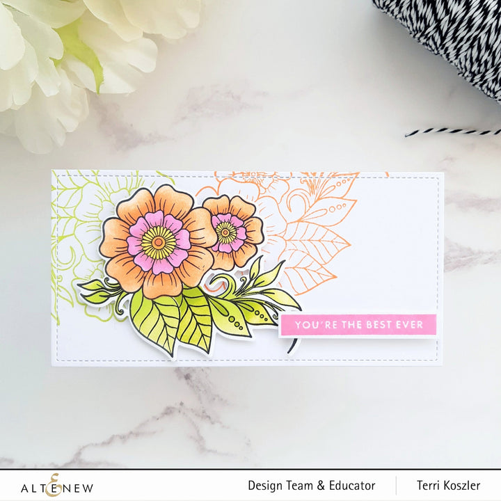Stamp & Die & Stencil Bundle Floral Henna