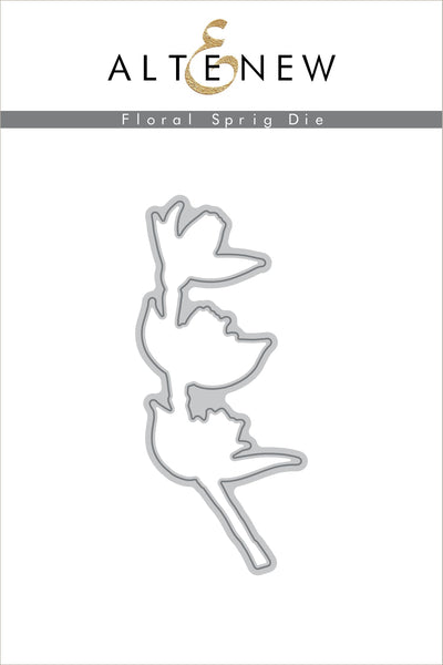 Stamp & Die & Stencil Bundle Floral Sprig