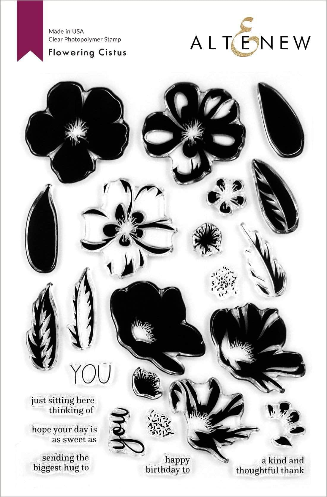 Stamp & Die & Stencil Bundle Flowering Cistus