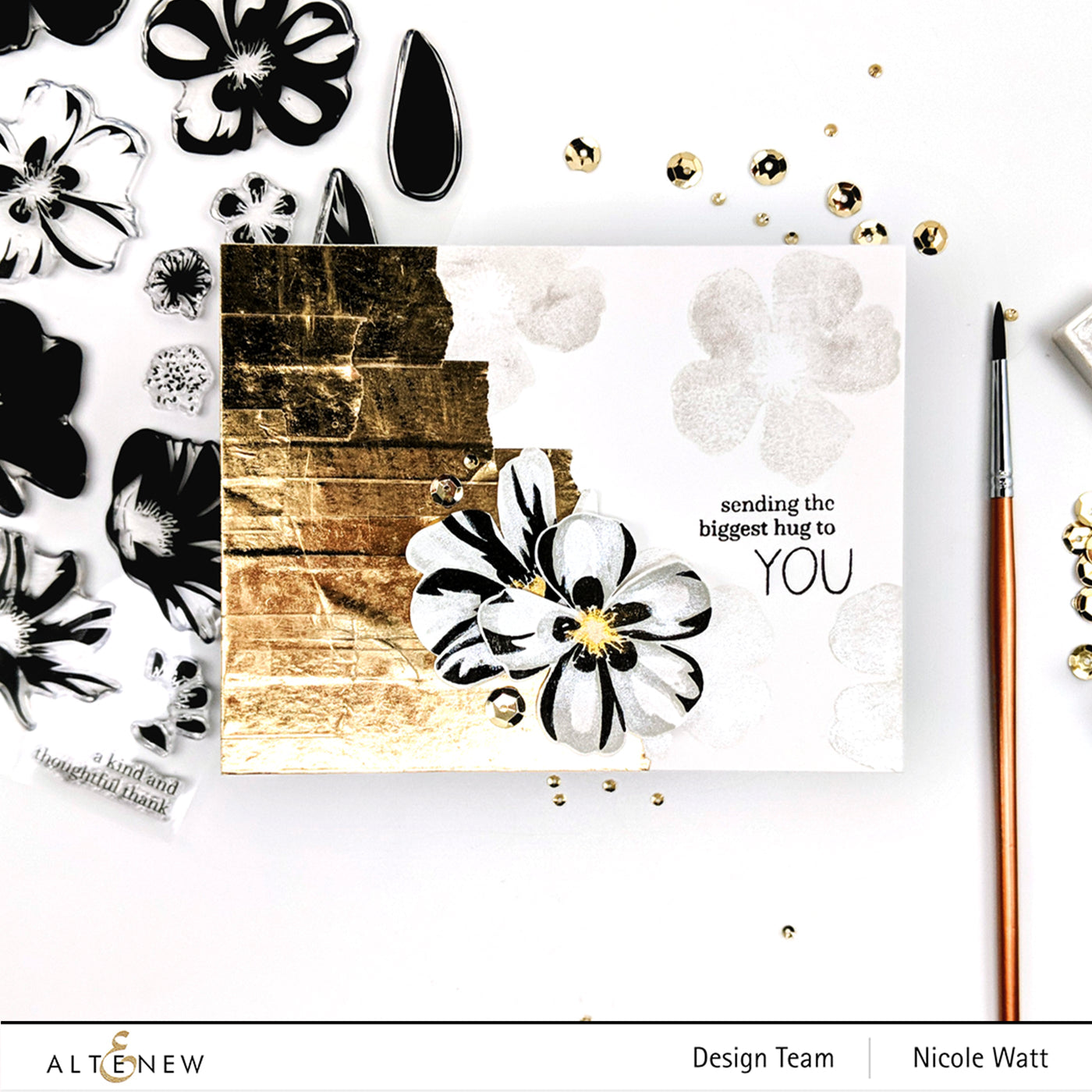 Stamp & Die & Stencil Bundle Flowering Cistus