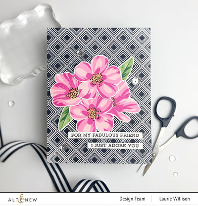 Stamp & Die & Stencil Bundle Flowering Cistus