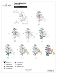 Stamp & Die & Stencil Bundle Flowers & Flourishes