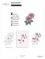 Stamp & Die & Stencil Bundle Flowers & Flourishes