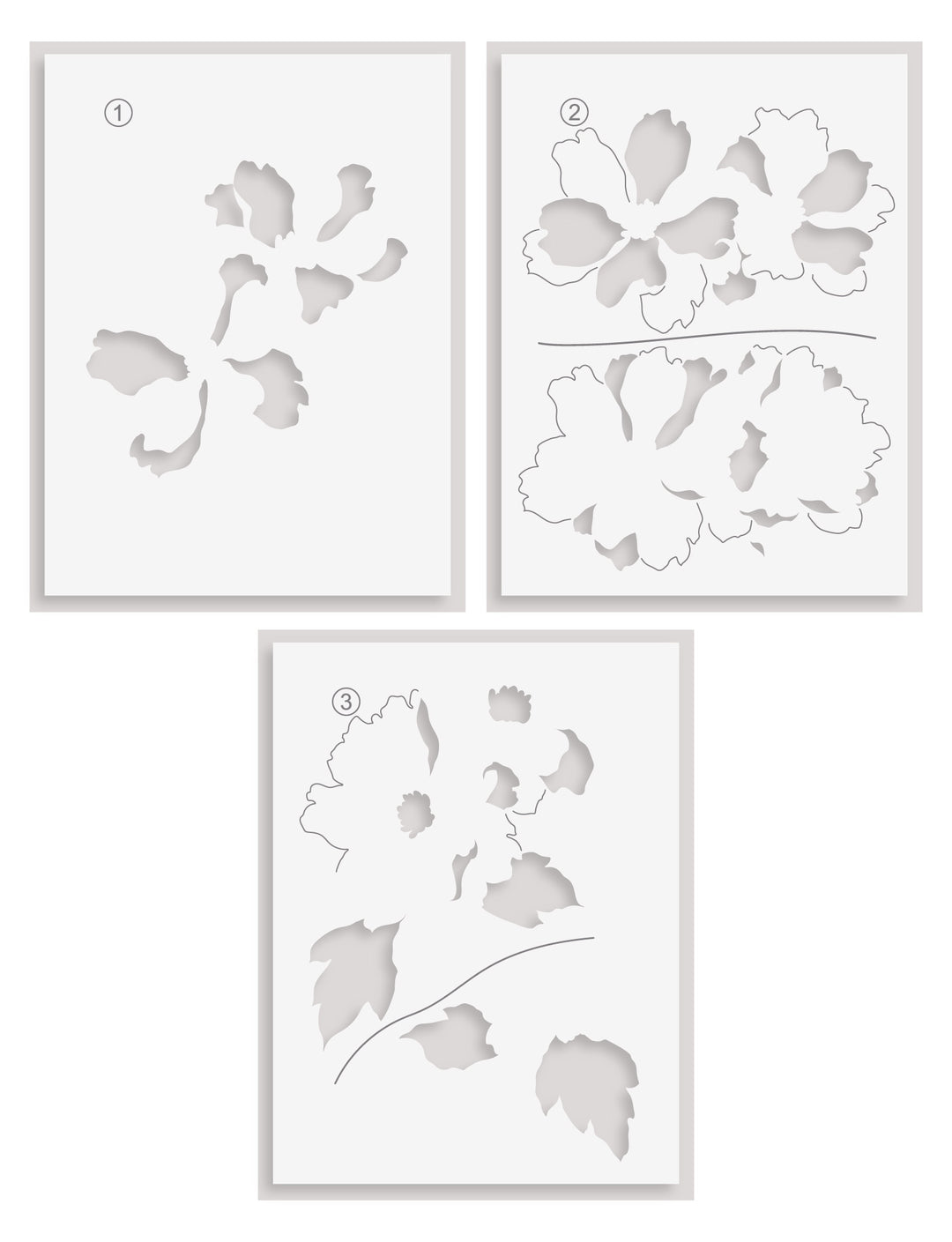 Stamp & Die & Stencil Bundle Flowers & Flourishes