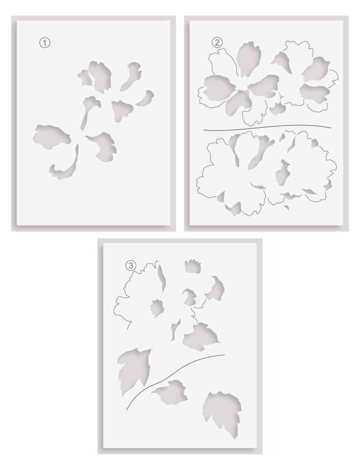 Stamp & Die & Stencil Bundle Flowers & Flourishes