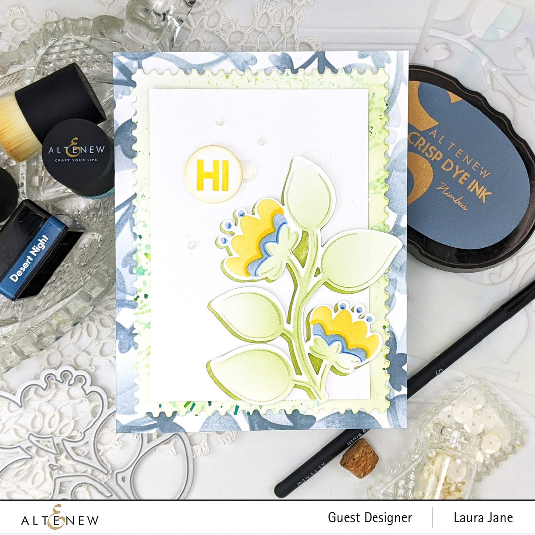 Stamp & Die & Stencil Bundle Folk Flowers