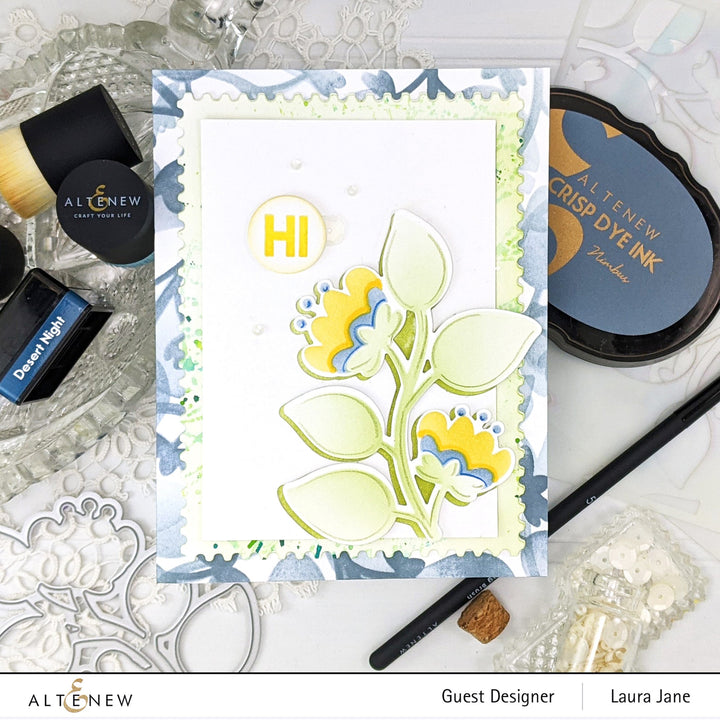 Stamp & Die & Stencil Bundle Folk Flowers