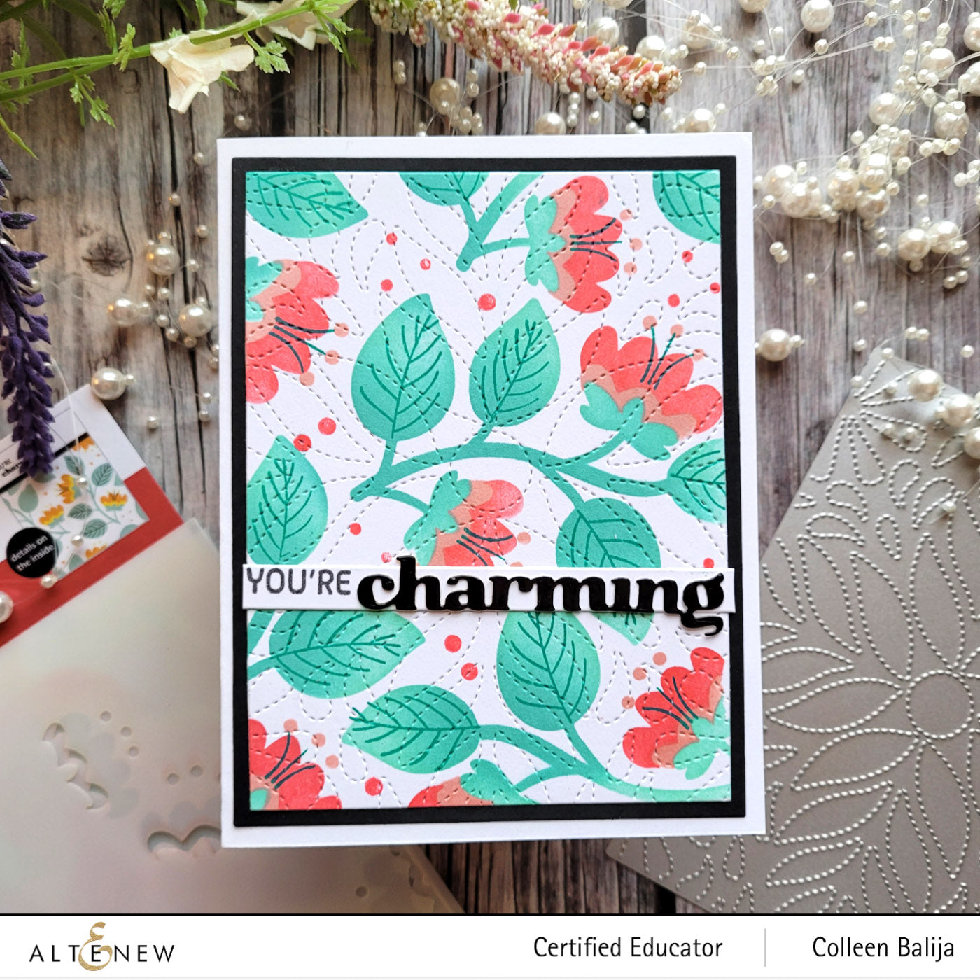 Stamp & Die & Stencil Bundle Folk Flowers