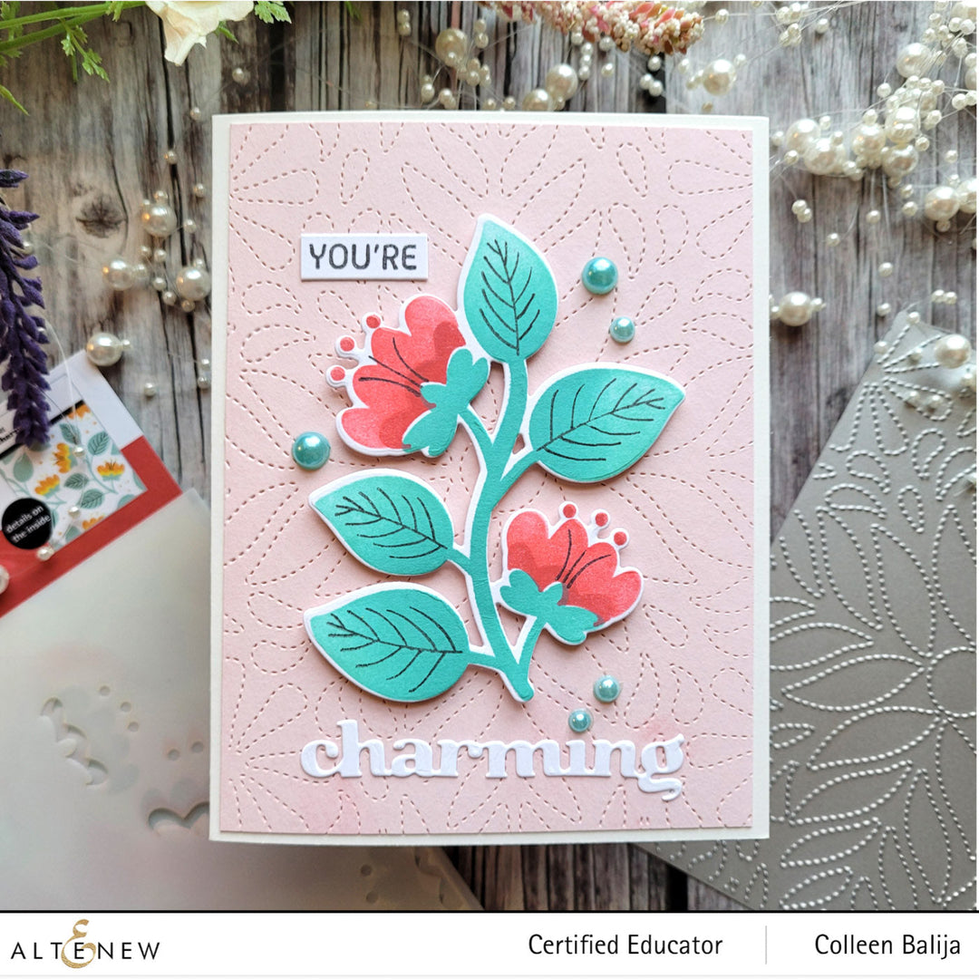 Stamp & Die & Stencil Bundle Folk Flowers