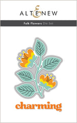 Stamp & Die & Stencil Bundle Folk Flowers