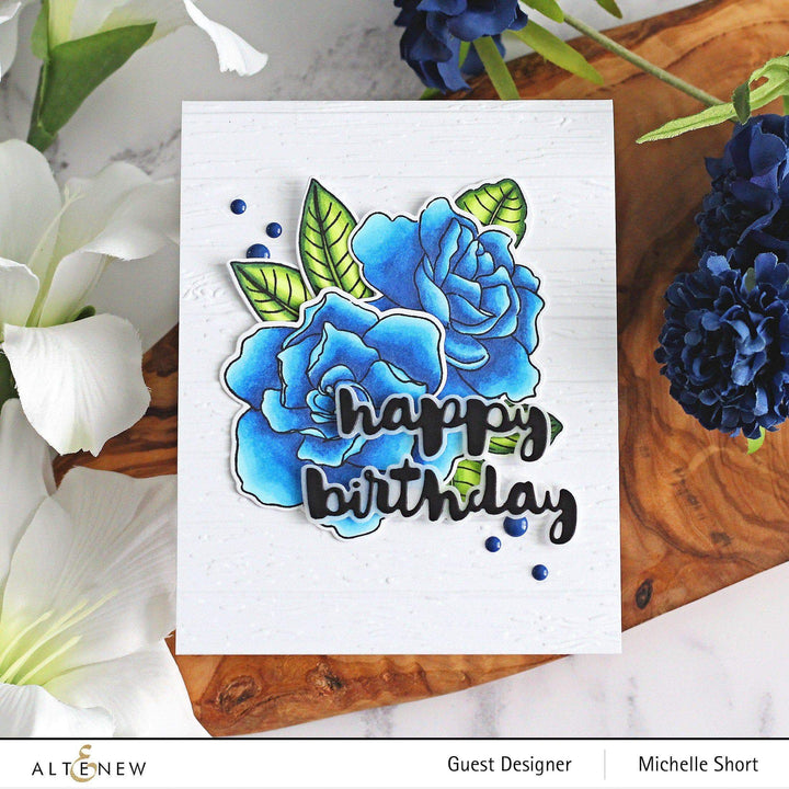 Stamp & Die & Stencil Bundle Gardenia Duo