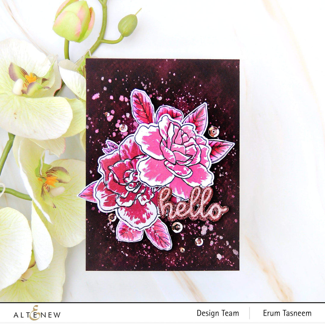 Stamp & Die & Stencil Bundle Gardenia Duo
