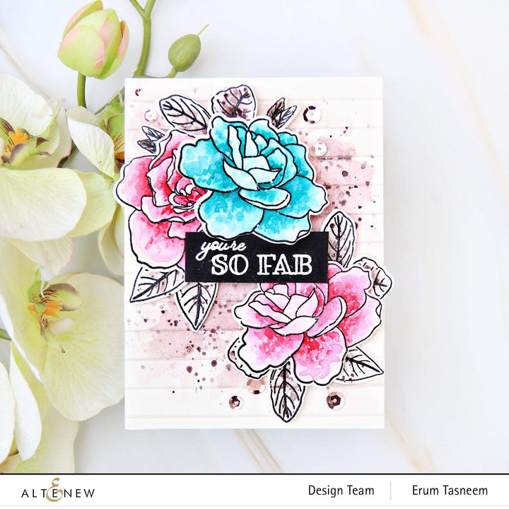 Stamp & Die & Stencil Bundle Gardenia Duo