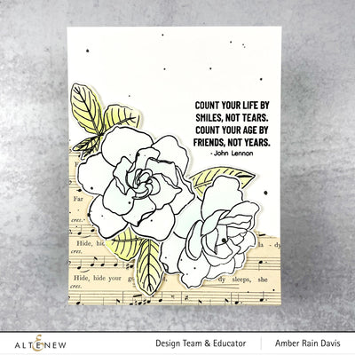 Stamp & Die & Stencil Bundle Gardenia Duo