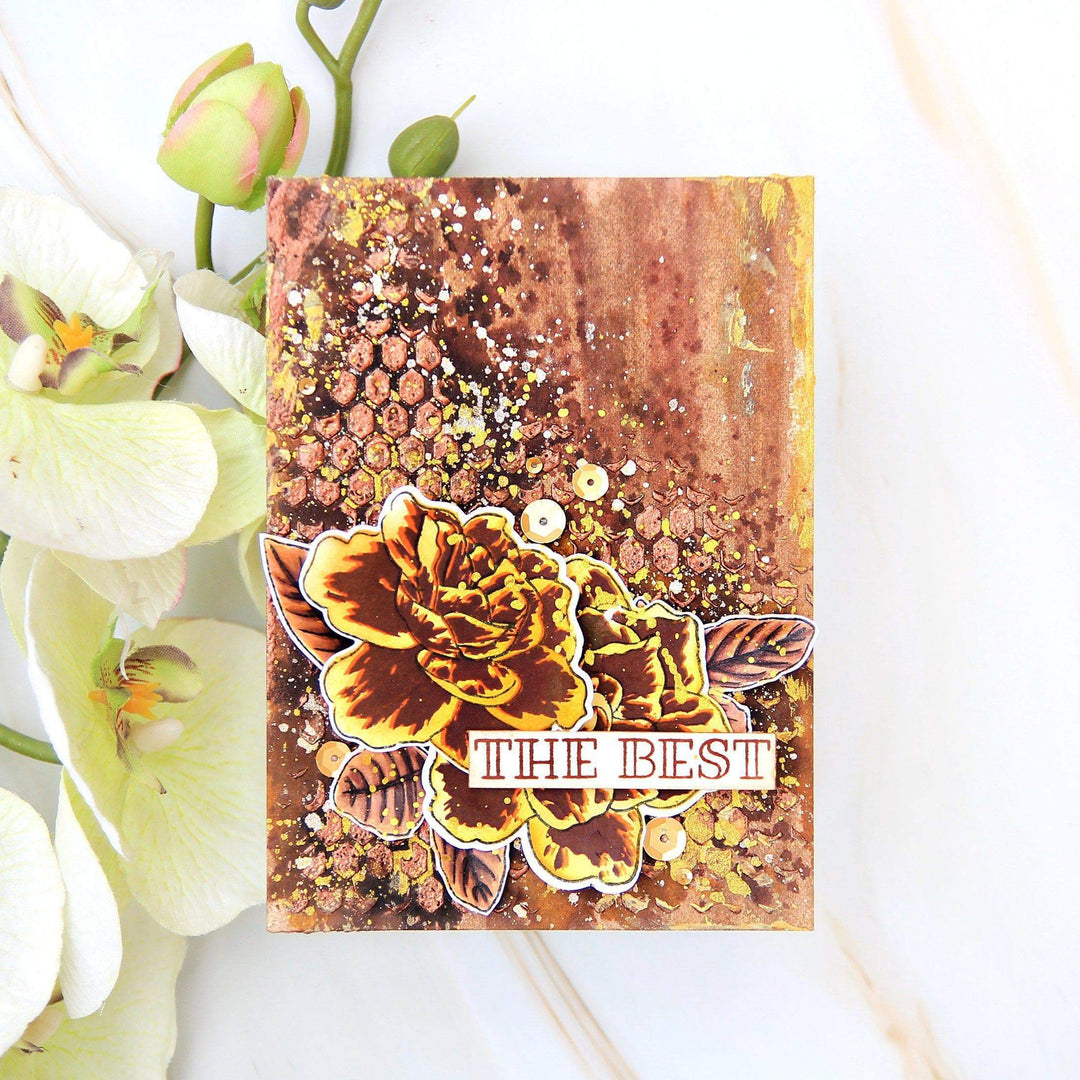 Stamp & Die & Stencil Bundle Gardenia Duo