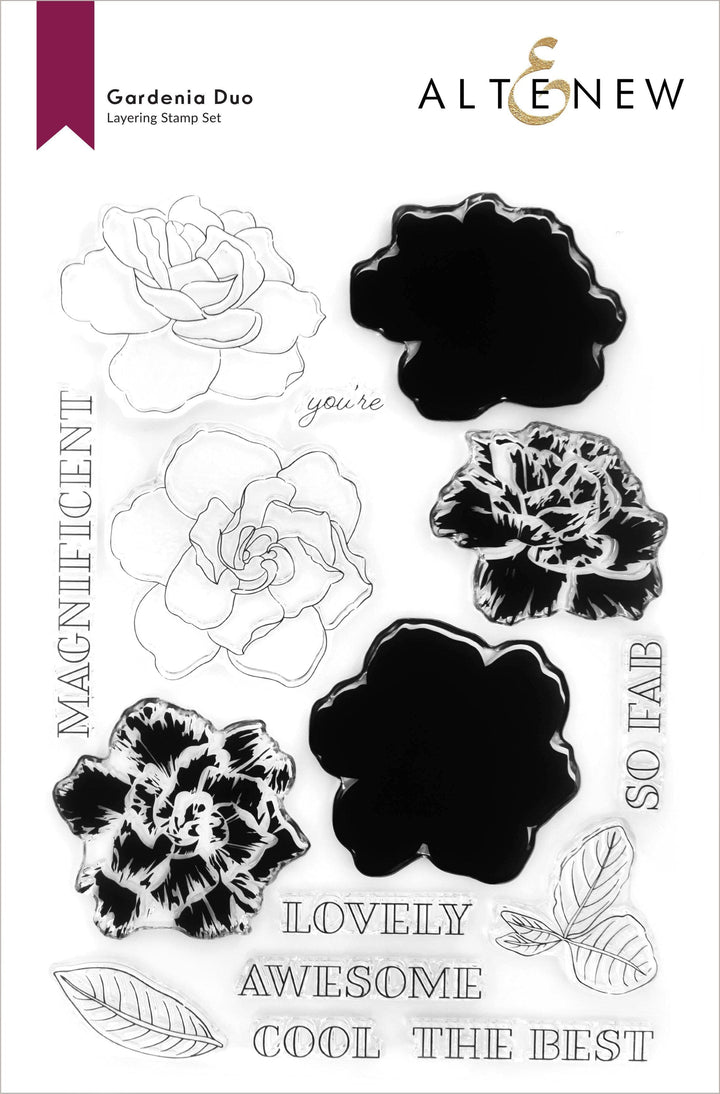 Stamp & Die & Stencil Bundle Gardenia Duo