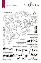 Stamp & Die & Stencil Bundle Gracious Peonies