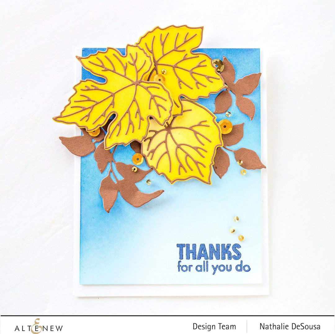 Stamp & Die & Stencil Bundle Grape Leaves