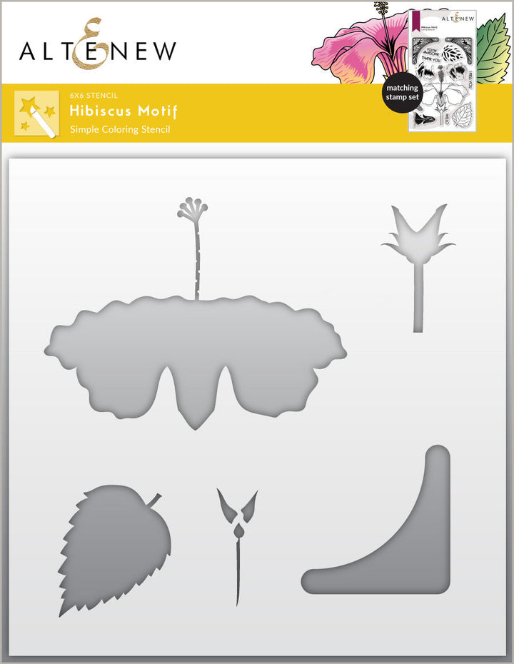 Stamp & Die & Stencil Bundle Hibiscus Motif