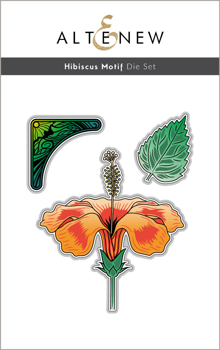 Stamp & Die & Stencil Bundle Hibiscus Motif