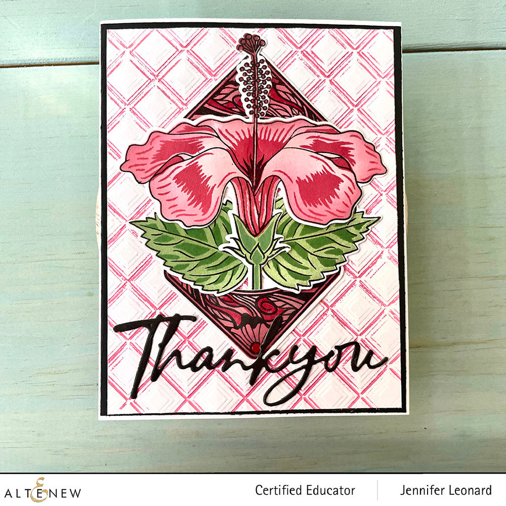 Stamp & Die & Stencil Bundle Hibiscus Motif