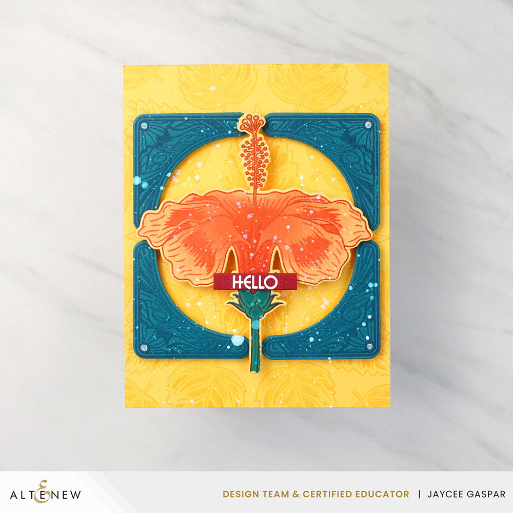Stamp & Die & Stencil Bundle Hibiscus Motif