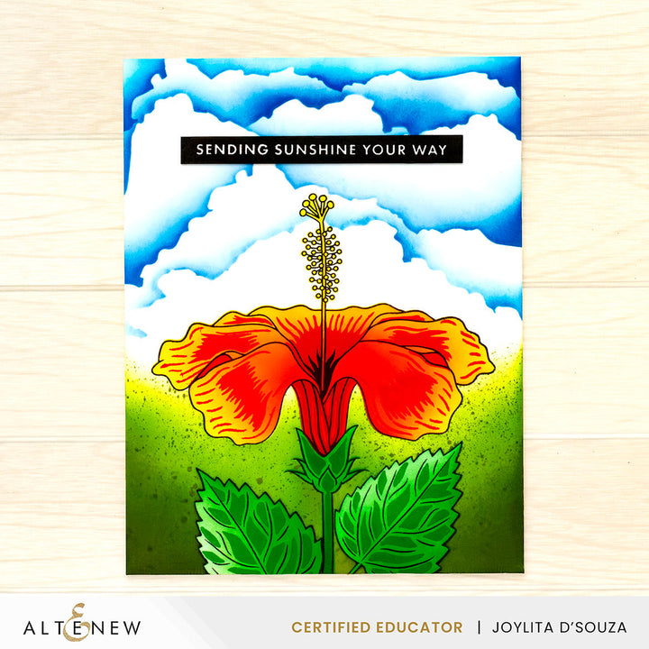 Stamp & Die & Stencil Bundle Hibiscus Motif