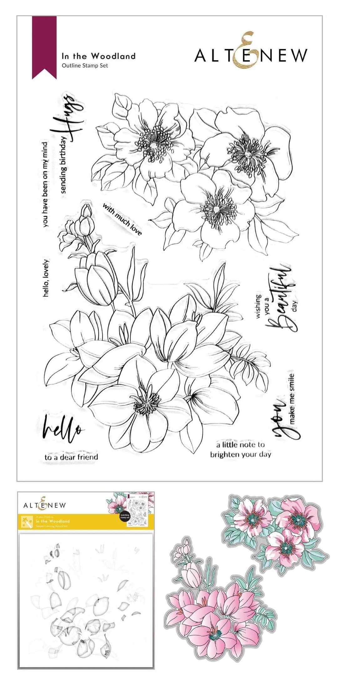 Stamp & Die & Stencil Bundle In The Woodland