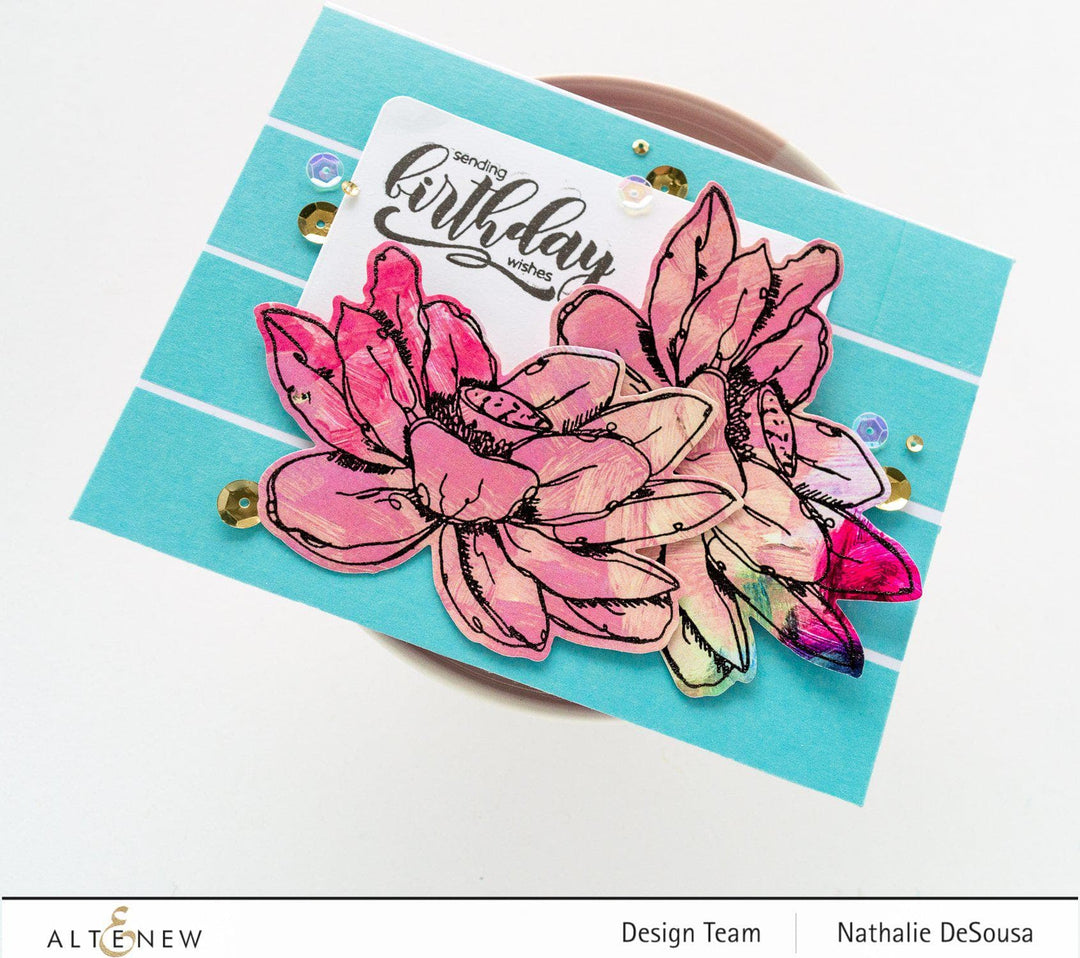 Stamp & Die & Stencil Bundle Inked Lotus
