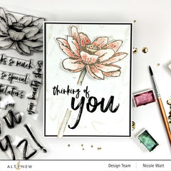 Stamp & Die & Stencil Bundle Inked Lotus