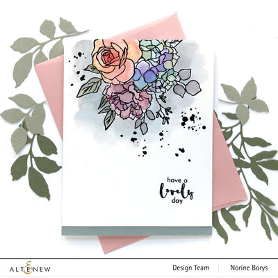 Stamp & Die & Stencil Bundle Inky Bouquet