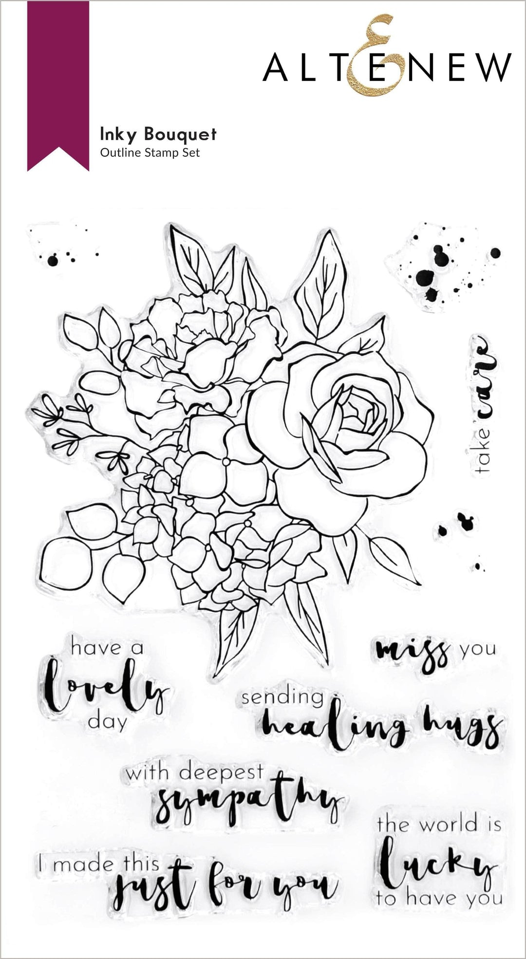 Stamp & Die & Stencil Bundle Inky Bouquet